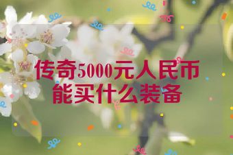 传奇5000元人民币能买什么装备
