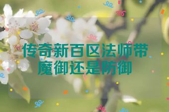 传奇新百区法师带魔御还是防御