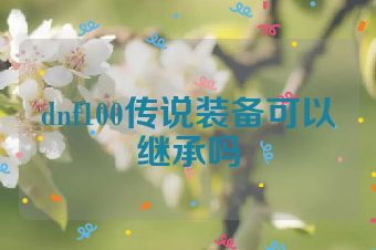 dnf100传说装备可以继承吗