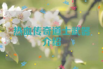 热血传奇道士武器介绍