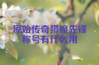 原始传奇猎魔先锋称号有什么用