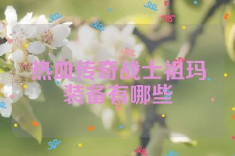 热血传奇战士祖玛装备有哪些