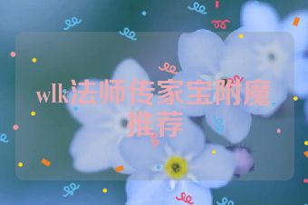 wlk法师传家宝附魔推荐