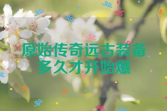 原始传奇远古装备多久才开始爆