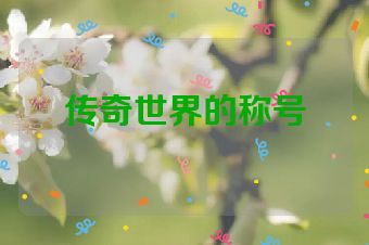 传奇世界的称号