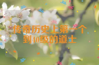 传奇历史上第一个到40级的道士