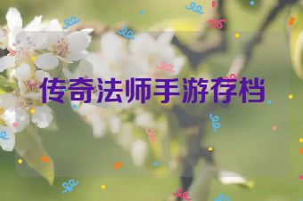 传奇法师手游存档