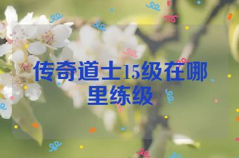 传奇道士15级在哪里练级