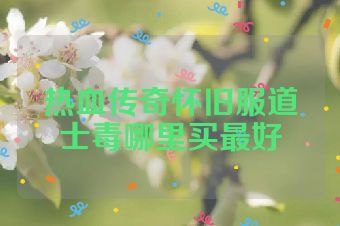 热血传奇怀旧服道士毒哪里买最好