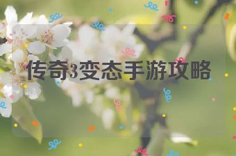 传奇3变态手游攻略