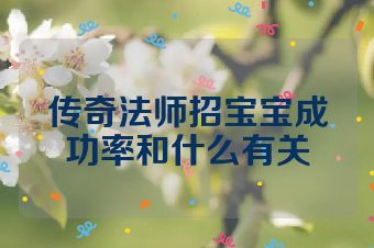 传奇法师招宝宝成功率和什么有关