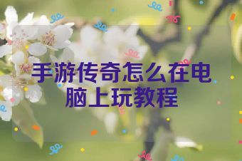 手游传奇怎么在电脑上玩教程