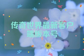 传奇世界最新客户端版本号