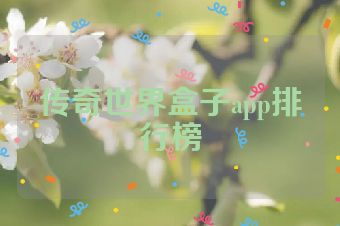 传奇世界盒子app排行榜