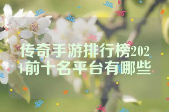 传奇手游排行榜2021前十名平台有哪些