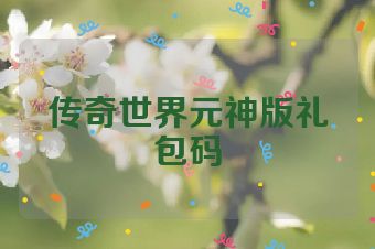 传奇世界元神版礼包码