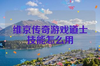 维京传奇游戏道士技能怎么用