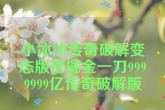 小冰冰传奇破解变态版挖掘金一刀9999999亿传奇破解版