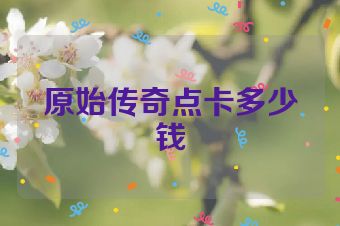 原始传奇点卡多少钱