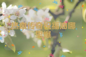 热血传奇祝福油哪里爆