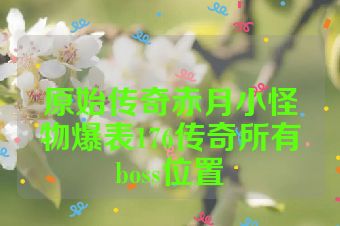 原始传奇赤月小怪物爆表176传奇所有boss位置