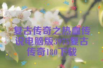 复古传奇之热血传说电脑版3975复古传奇180下载