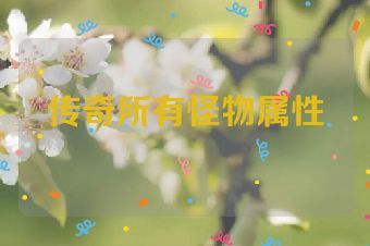 传奇所有怪物属性