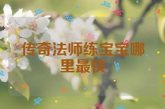 传奇法师练宝宝哪里最快