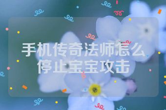 手机传奇法师怎么停止宝宝攻击