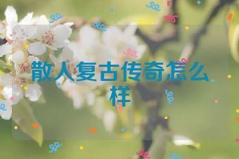 散人复古传奇怎么样
