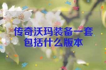 传奇沃玛装备一套包括什么版本