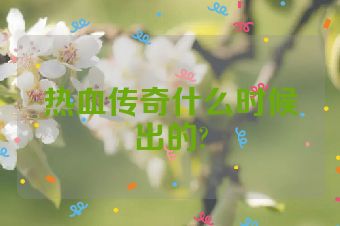 热血传奇什么时候出的?