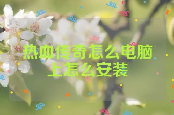 热血传奇怎么电脑上怎么安装