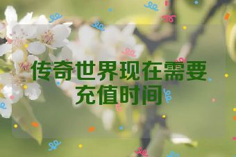 传奇世界现在需要充值时间