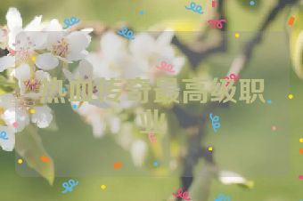 热血传奇最高级职业