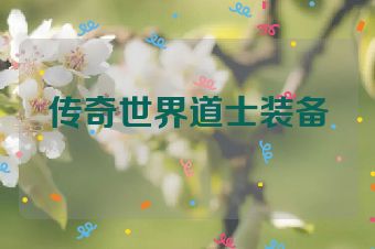 传奇世界道士装备
