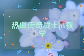 热血传奇战士pk教学