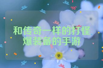 和传奇一样的打怪爆装备的手游