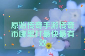 原始传奇手游传奇币哪里打最快最有效