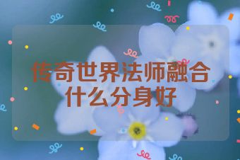传奇世界法师融合什么分身好