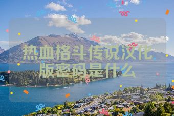 热血格斗传说汉化版密码是什么