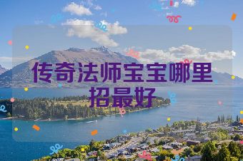 传奇法师宝宝哪里招最好