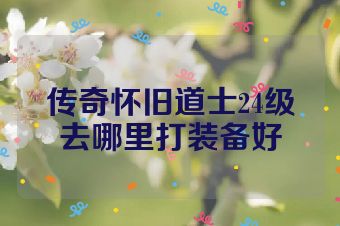 传奇怀旧道士24级去哪里打装备好