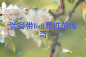 装备带buff属性的传奇