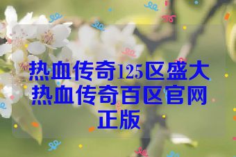 热血传奇125区盛大热血传奇百区官网正版