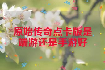 原始传奇点卡版是端游还是手游好
