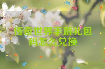 传奇世界手游礼包码怎么兑换