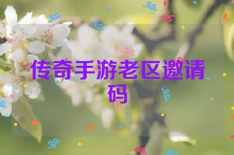 传奇手游老区邀请码