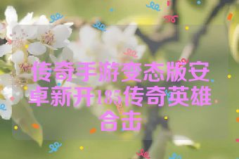 传奇手游变态版安卓新开185传奇英雄合击