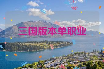 三国版本单职业